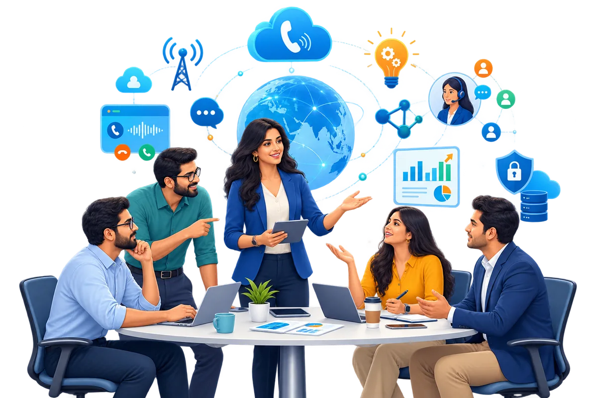 Airson Telecom team collaborating around a connected cloud communication ecosystem